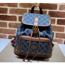 Gucci Backpack bag with Interlocking G 674147 Denim Blue 2023