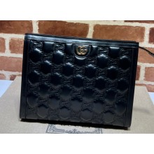 Gucci GG Matelassé pouch bag 723780 Black