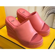 Fendi Leather platform 8.5cm Slides Pink 2023