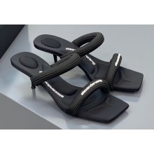 Alexander Wang Heel 5.5cm Julie/Jessie Sandals In PADDED NYLON Black 2023