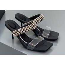 Alexander Wang Heel 7.5cm Julie Slide Sandals In Crystal and PVC 2023
