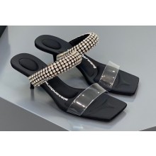Alexander Wang Heel 5.5cm Julie Slide Sandals In Crystal and PVC 2023