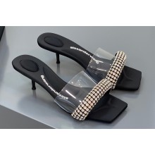 Alexander Wang Heel 5.5cm Jessie Slide Sandals In Crystal and PVC 2023