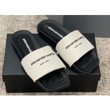 Alexander Wang AW Pool Slide sandals IN NYLON White 2023