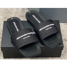 Alexander Wang AW Pool Slide sandals IN NYLON Black 2023