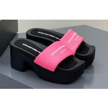 Alexander Wang AW Platform Slide sandals IN NYLON Pink 2023
