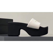 Alexander Wang AW Platform Slide sandals IN NYLON White 2023
