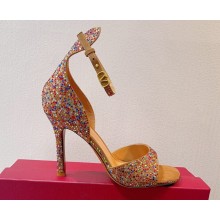Valentino Suede Tan-Go sandals with Crystals 01 2023