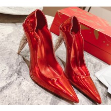 Christian Louboutin Heel 10cm Lipstrass Pumps Patent Red