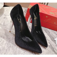 Christian Louboutin Heel 8.5cm/10cm/12cm Lipchick Pumps Velvet Black