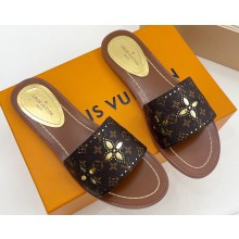 Louis Vuitton Lock It Flat Mules with Monogram-Flower perforations 1AAIR4 2023