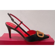 Valentino Satin Crystals VLogo Signature slingback pumps 04 2023