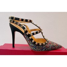 Valentino Satin Rockstud pumps with Crystals 02 2023