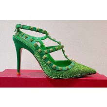 Valentino Satin Rockstud pumps with Crystals 11 2023