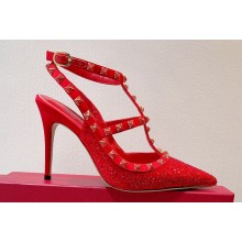 Valentino Satin Rockstud pumps with Crystals 13 2023