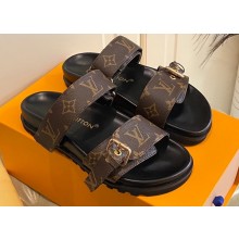 Louis Vuitton Bom Dia Flat Comfort Mules Patent Monogram canvas 2023
