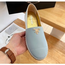 Prada Nappa Leather Espadrilles Blue/White 2023