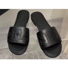 Chanel Leather CHA NEL Mules Black 2023