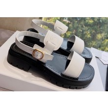 Celine CLEA TRIOMPHE Sandals In Calfskin White 2023