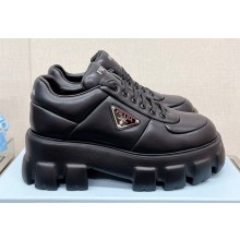 Prada Soft padded nappa leather lace-up loafers Black 2023