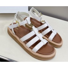 Celine TRIOMPHE Sandals In Calfskin White 2023