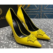 Versace Heel 9.5cm La Medusa Pumps Patent Yellow 2023