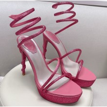 Rene Caovilla platform 13.5cm Margot crystal Sandals Satin 06