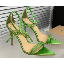 Gianvito Rossi Heel 10.5cm MONTECARLO Sandals Green with crystals 2023