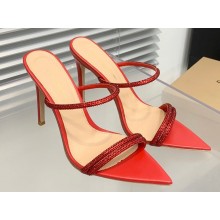 Gianvito Rossi Heel 10.5cm CANNES Sandals Red with crystals 2023
