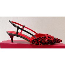 Valentino Crystal VLogo Signature Sequin slingback pumps 02 2023