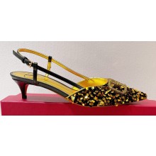 Valentino Crystal VLogo Signature Sequin slingback pumps 01 2023