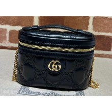 Gucci GG Matelassé top handle mini bag ‎723770 Black 2023