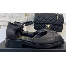 Chanel Shiny Goatskin Mary Janes G39858 Black 2023