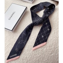 Chanel Silk Twill Slim Bandeau Scarf 6x120cm 03 2023