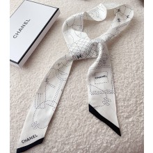 Chanel Silk Twill Slim Bandeau Scarf 6x120cm 05 2023
