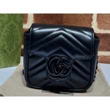Gucci GG Marmont matelassé belt bag ‎‎739599 Black 2023