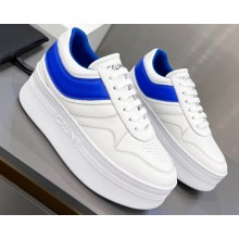Celine Block Sneakers With Wedge OUTSOLE In Calfskin White/Blue 2023