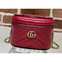 Gucci GG Marmont mini shoulder bag 699515 Red 2023