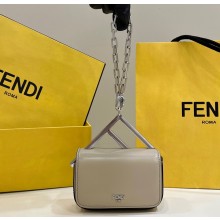 Fendi leather Nano Bag F bag Beige 2023