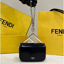 Fendi leather Nano Bag F bag Black 2023