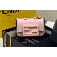 Fendi Fendace Nano Baguette Bag Charm Leather Pink 2023