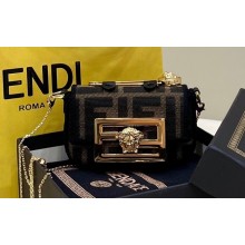 Fendi Fendace Nano Baguette Bag Charm FF Canvas 2023