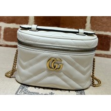 Gucci GG Marmont mini shoulder bag 699515 White 2023