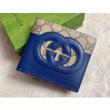 Gucci Wallet with cut-out Interlocking G 701420 Blue 2023