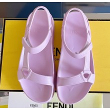 Fendi EVA Rubber Sandals Lilac 2023