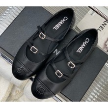 Chanel Lambskin and Calfskin Mary Janes G39514 Black 2023