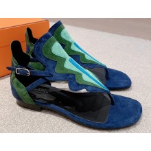 Hermes Garden sandals in suede goatskin 03 2023