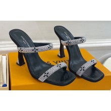 Louis Vuitton Heel 9.5cm Strass Sparkle Mules 05 2023