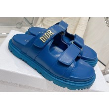 Dior Lambskin DiorAct Slides Blue 2023