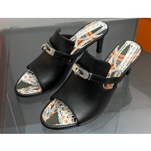 Hermes Heel 7cm Cute sandals Black 2023